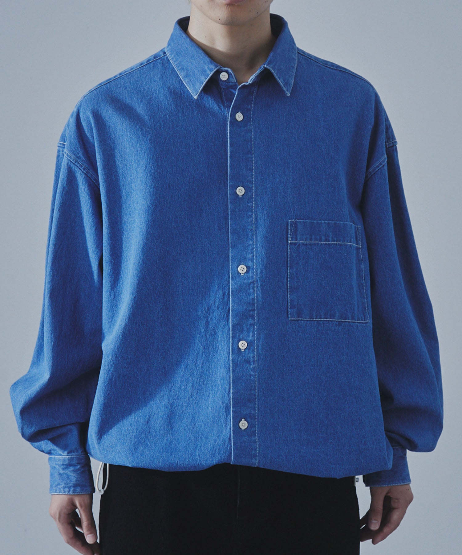 9Oz Denim Drawstring Regular Shirt