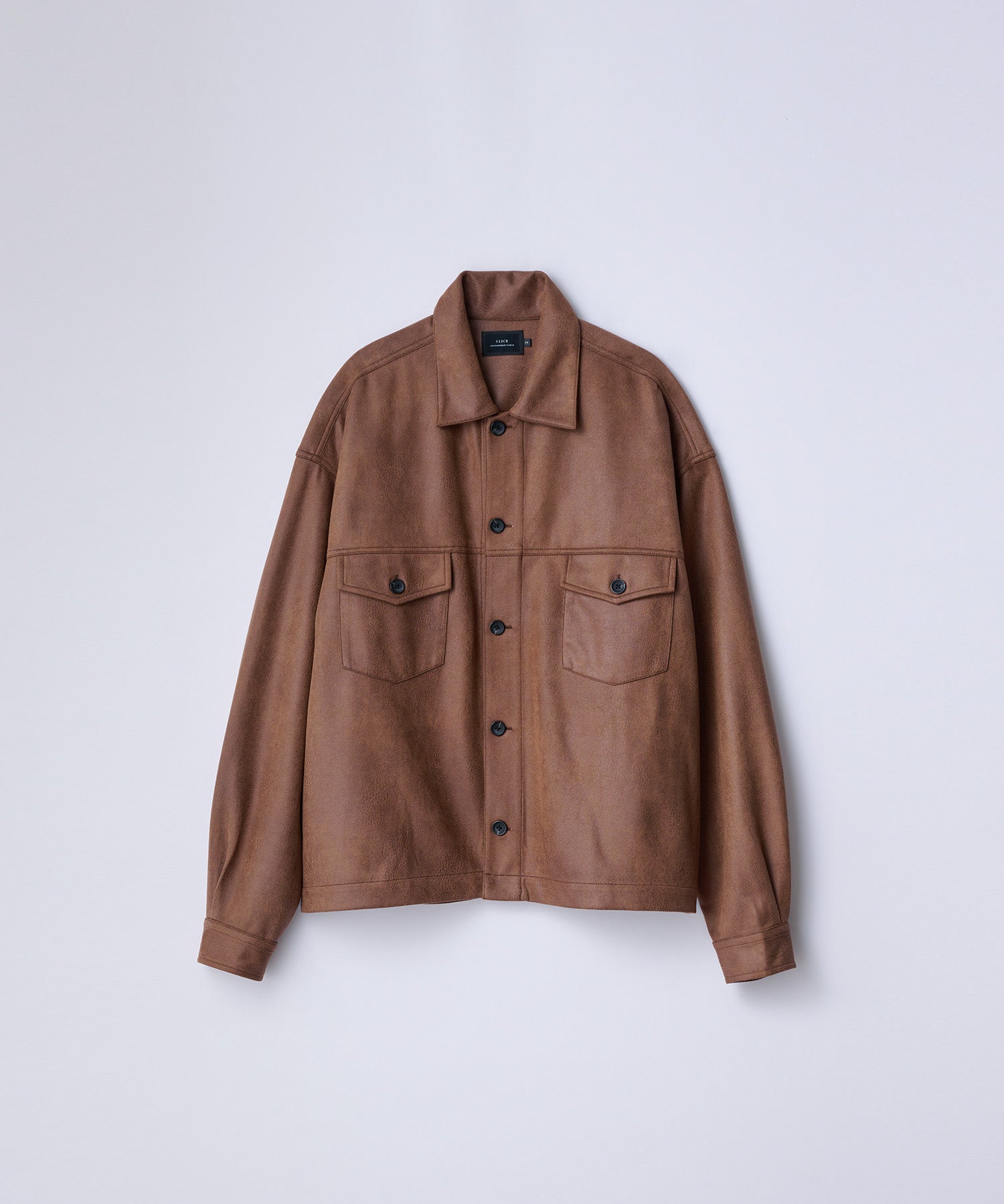 Synthetic Leather Trucker Jacket