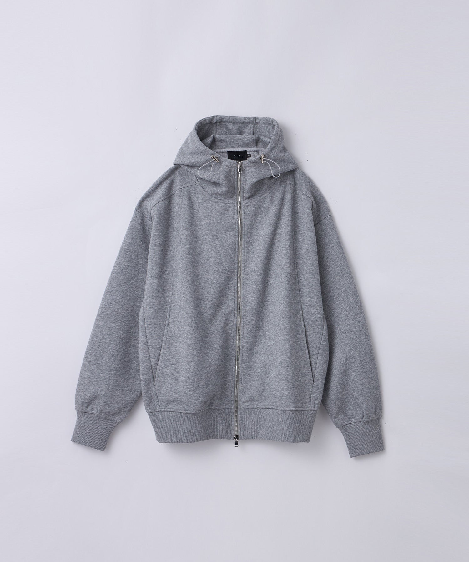 Double Air Knit High Neck Zip Parka