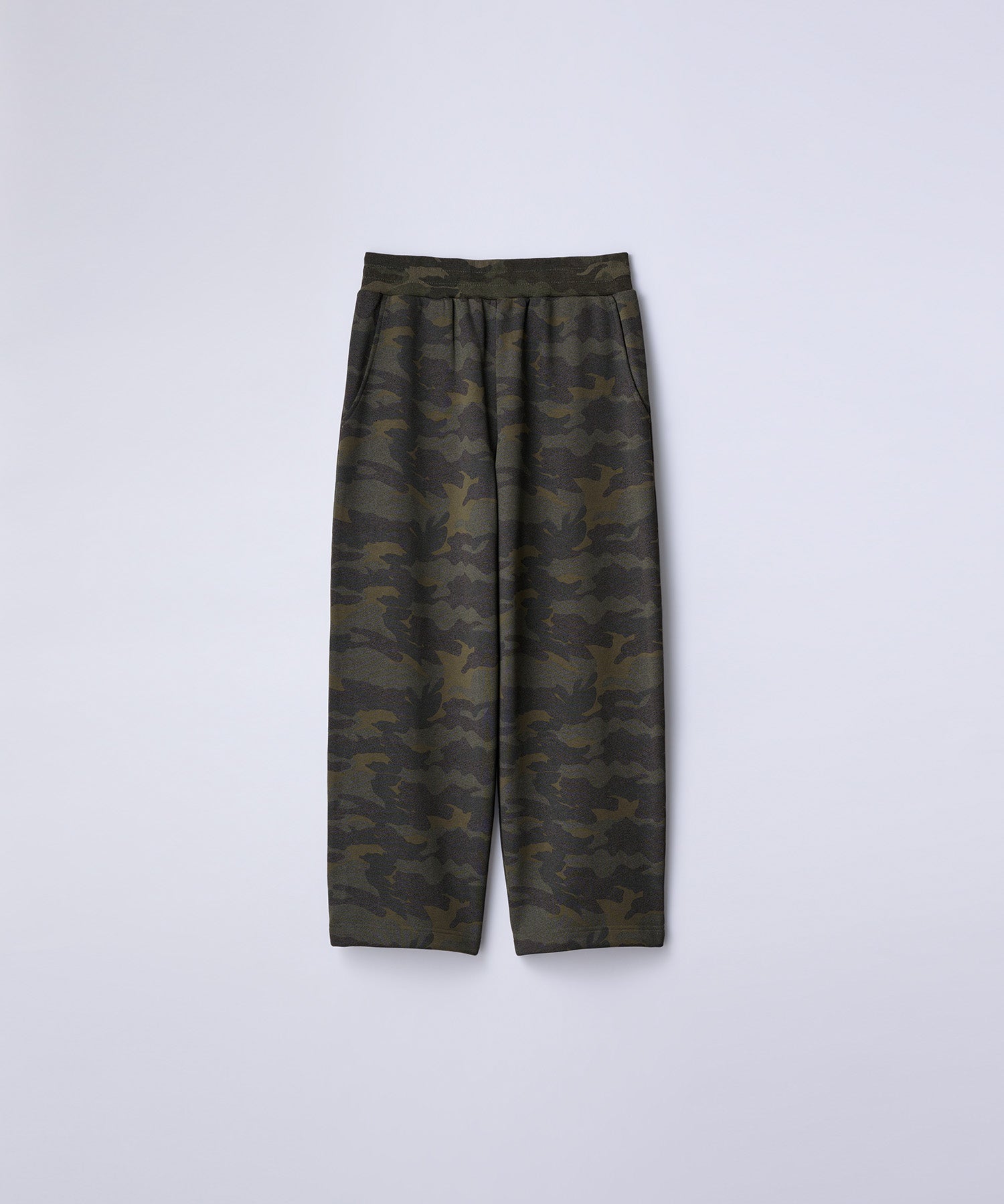 Camouflage Print Wide Sweat Pants