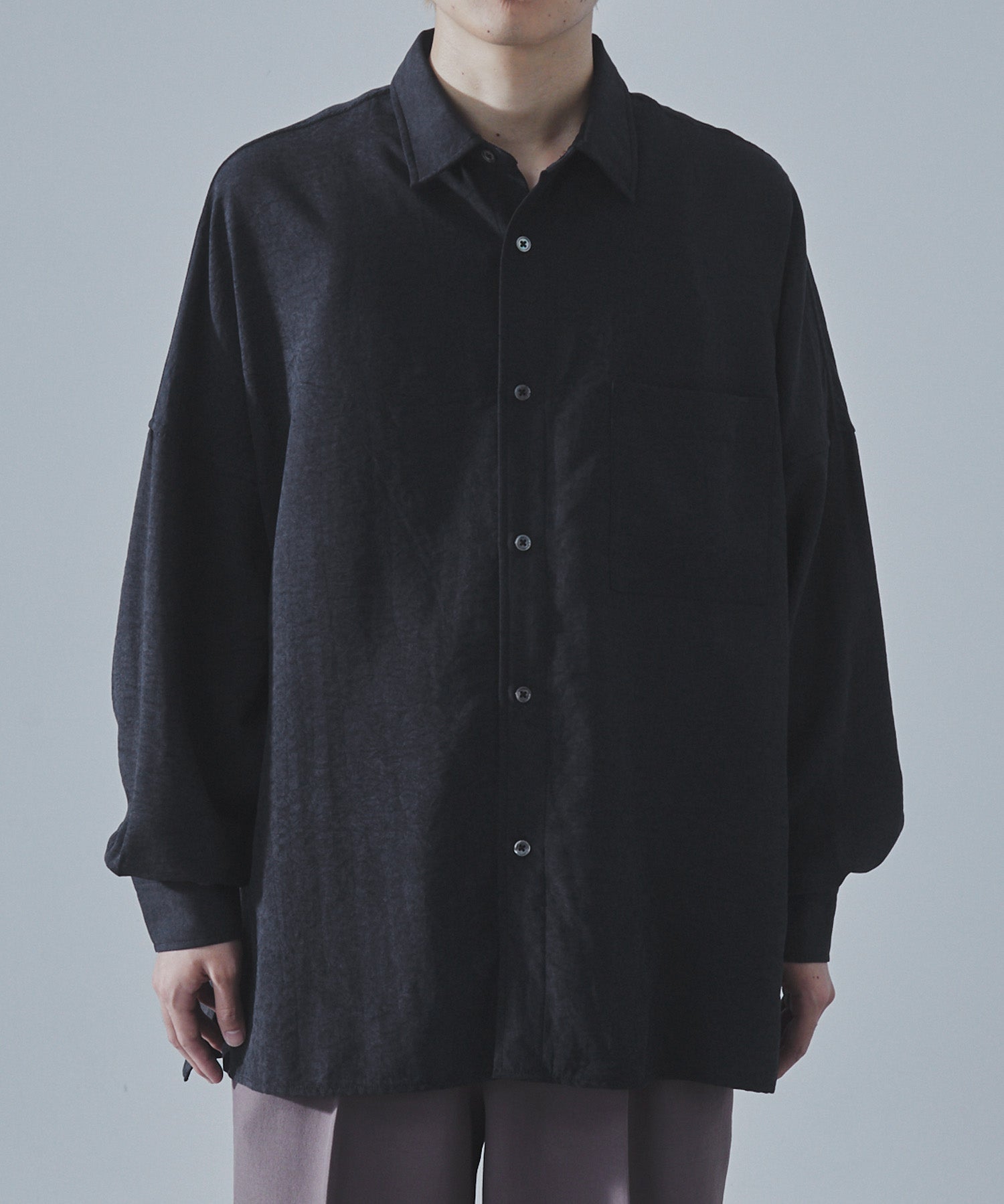 Vintage Satin Dolmansleeve Regular Shirt