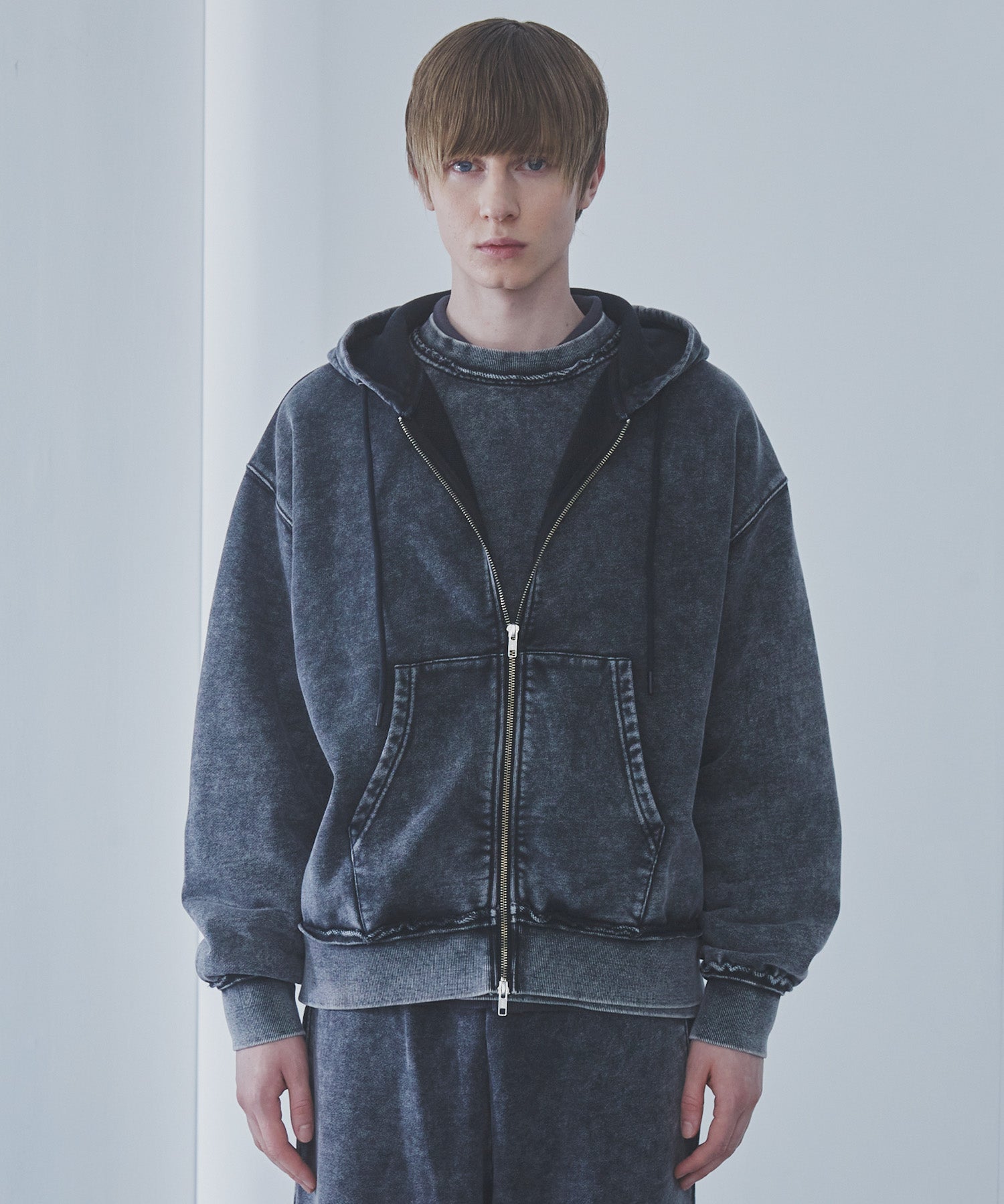 Heavyweight Snow Wash Double Zip Parka